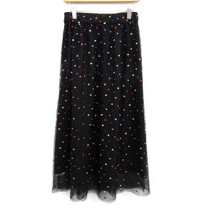 Diagram GRACE CONTINENTAL 19SS ドットギャザースカート M 黒