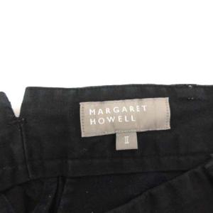 MARGARET HOWELL リネン混ワイドパンツ ブラック