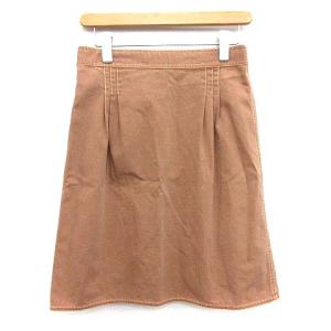 CHANEL 06P ココマークひざ丈スカート ブラウン