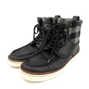 LOUIS VUITTON マサイチェックハイカットスニーカー 7.5 ブラック