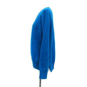 ENFOLD 19AW ミドルウール クルーネックニット セーター 長袖 プルオーバー 38 M 青 ブルー