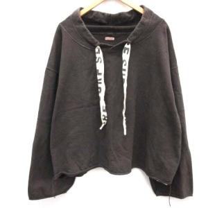 ナマズSURFスウェット トレーナー 製品染め オーバーサイズ 長袖 1 S 茶 ブラウン