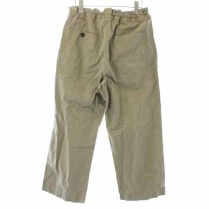 MHL. 19AW COTTON LINEN PLAIN WEAVE イージーパンツ ボタンフライ S ベージュ