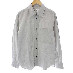 20SS COLOURED COTTON WEAVE シャツ コットン 長袖 L ライトグレー