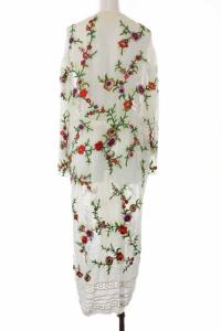 GRACE CONTINENTAL 20SS フラワーレースガウンカーディガン ホワイト