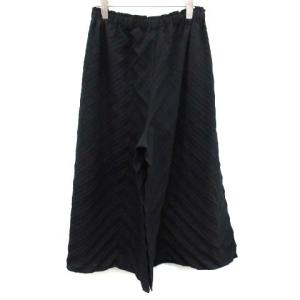 me ISSEY MIYAKE 19AW ワイドパンツ プリーツ 紺 ネイビー