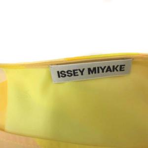 ISSEY MIYAKE 変形チュニック 総柄 M イエロー
