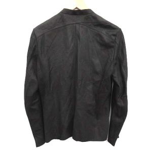 ISAMU KATAYAMA BACKLASH レザー ジャケット 山羊革 ゴートスキン ジップアップ 革ジャン アウター S 黒 ブラック