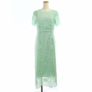 20SS 花柄ドレスワンピ グリーン