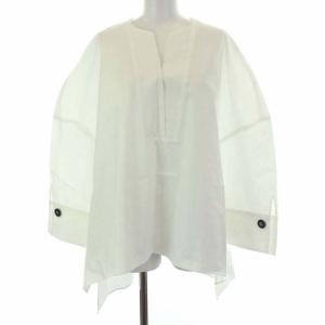 18AW スキッパー シャツ ブラウス 長袖 38 M ホワイト