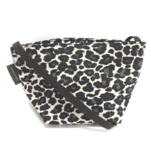 Hervé Chapelier 21SS ショルダーバッグ ナイロン舟型 パンサーブラン ヒョウ柄 レオパード 黒 ブラック