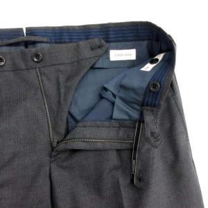 INCOTEX パンツ スラックス SUPER 100’S タッセル付き スリム フィット 48 M チャコールグレー