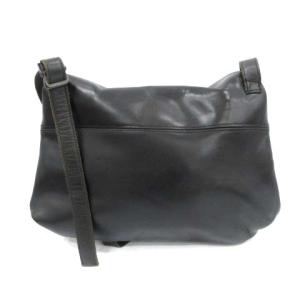 macromauro トニーボブ ショルダーバッグ レザー 無地 黒 ブラック