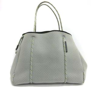 STATE OF ESCAPE トートバッグ ハンドバッグ ネオプレン メッシュ ポーチ付き グレー