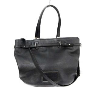 レザーショルダーバッグ ブラック