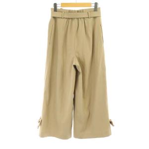 M'S GRACY 2019年製 リボンベルト付きフレアパンツ ワイド イージー 38 M ベージュ