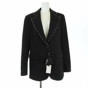 テーラードジャケット シングル 1B スタッズ 1 S 黒 ブラック