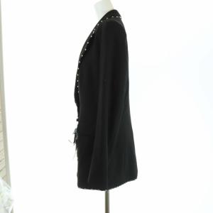 EMPORIO ARMANI テーラードジャケット シングル 1B スタッズ 1 S 黒 ブラック