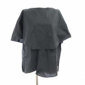 20SS ケープPOブラウス シャツ 長袖 38 M 黒