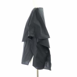 ENFOLD 20SS ケープPOブラウス シャツ 長袖 38 M 黒