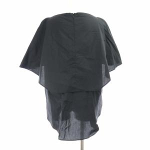 ENFOLD 20SS ケープPOブラウス シャツ 長袖 38 M 黒