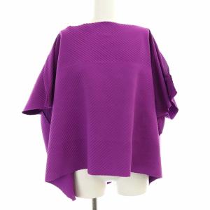 A-POC 19AW カットソー 半袖 ドルマンスリーブ ボートネック 紫 パープル