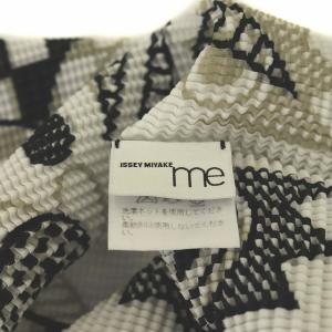 me ISSEY MIYAKE 19AW プリーツカットソー ペイズリー柄 白黒