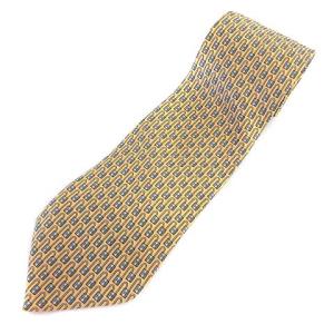 シルク総柄ネクタイ イエロー
