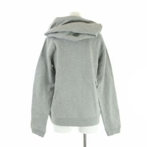 ARMANI JEANS パーカー スウェット 長袖 プルオーバー プリント スパンコール 裏起毛 40 S グレー