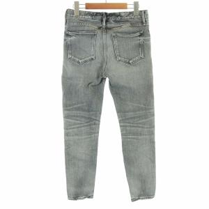 upper hights THE STELLA デニムパンツ ジーンズ テーパード ジップフライ ダメージ加工 W23 グレー 139219