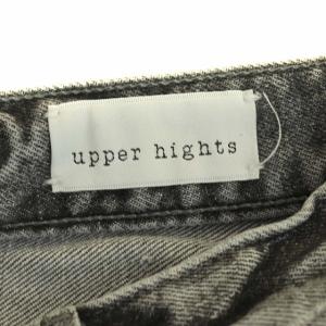 upper hights THE STELLA デニムパンツ ジーンズ テーパード ジップフライ ダメージ加工 W23 グレー 139219