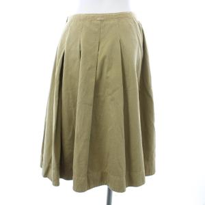 MHL. スカート フレア タック ウール リネン 2 M ベージュ