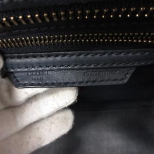 CELINE ラゲージ マイクロショッパー ハンドバッグ カーフレザー ネイビー