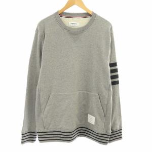 スウェット トレーナー 長袖 ライン トリコロール 4 XL グレー