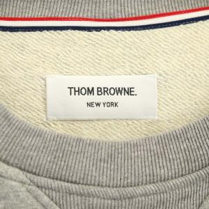 THOM BROWNE スウェット トレーナー 長袖 ライン トリコロール 4 XL グレー