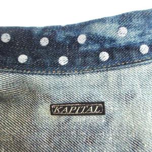 KAPITAL Gジャン ドット ブリーチ加工 水玉 ジージャン デニムジャケット S インディゴ