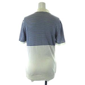 CHANEL ヴィンテージ アンサンブルニット ココボタン 38 ホワイト ブルー