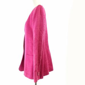 YVES SAINT LAURENT ヴィンテージ ノーカラージャケット ツイード ピンク