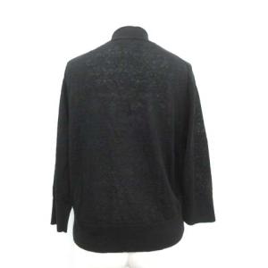 MARGARET HOWELL 2020SS リネンニットカーディガン 2 ブラック