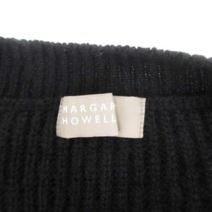 MARGARET HOWELL 2020AW ニット セーター カシミヤ混 シルク混 ウール 長袖 Vネック 2 M 黒 ブラック