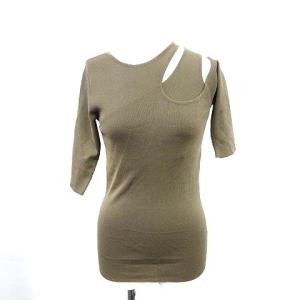 19SS SLIP NECK KNIT カットソー カーキ