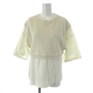 20SS ソフト天竺コンビスウェットTシャツ アイボリー