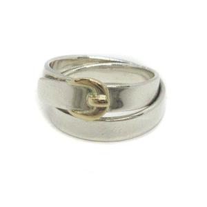 ダブル トゥルー ベルト リング 925 K18 12号