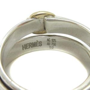 HERMES ダブル トゥルー ベルト リング 925 K18 12号