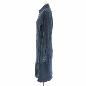 POLO RALPH LAUREN 近年モデル デニムワンピース ミモレ 長袖 4 XL インディゴ 