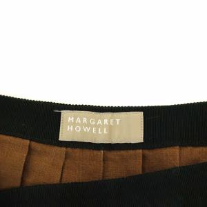 MARGARET HOWELL 18SS DENSE FINE LINEN POPLIN スカート ブラウン