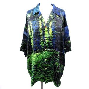 21SS GOGH Starry Night SHIRT ローヌ川の星月夜 オープンカラー シャツ 半袖 全面プリント 38