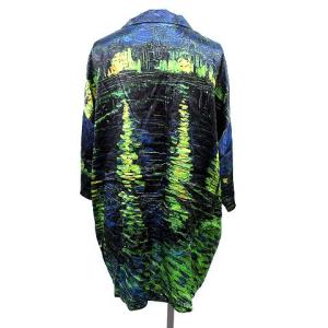 ENFOLD 21SS GOGH Starry Night SHIRT ローヌ川の星月夜 オープンカラー シャツ 半袖 全面プリント 38