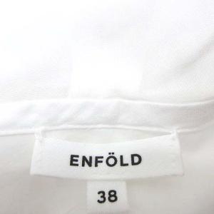 ENFOLD 21SS Cottonタイプライター Hang collar BLOUSE ブラウス シャツ 半袖 パフスリーブ 38 M