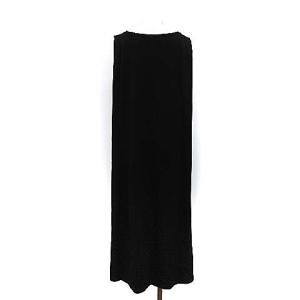 ENFOLD 17AW ノースリーブワンピース ロング フレア 38 M 黒 ブラック